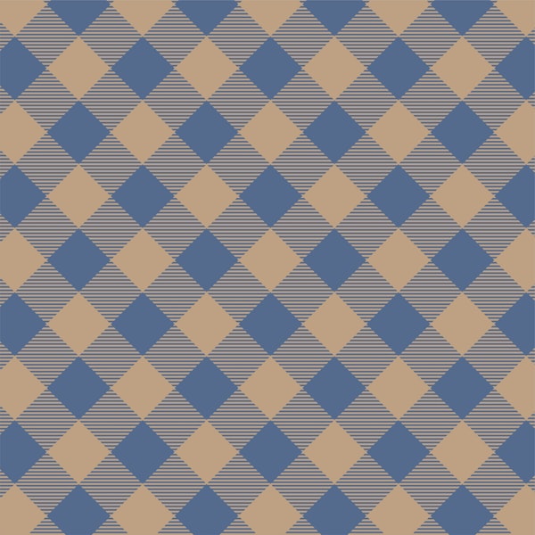 Gingham in taupe and navy blue