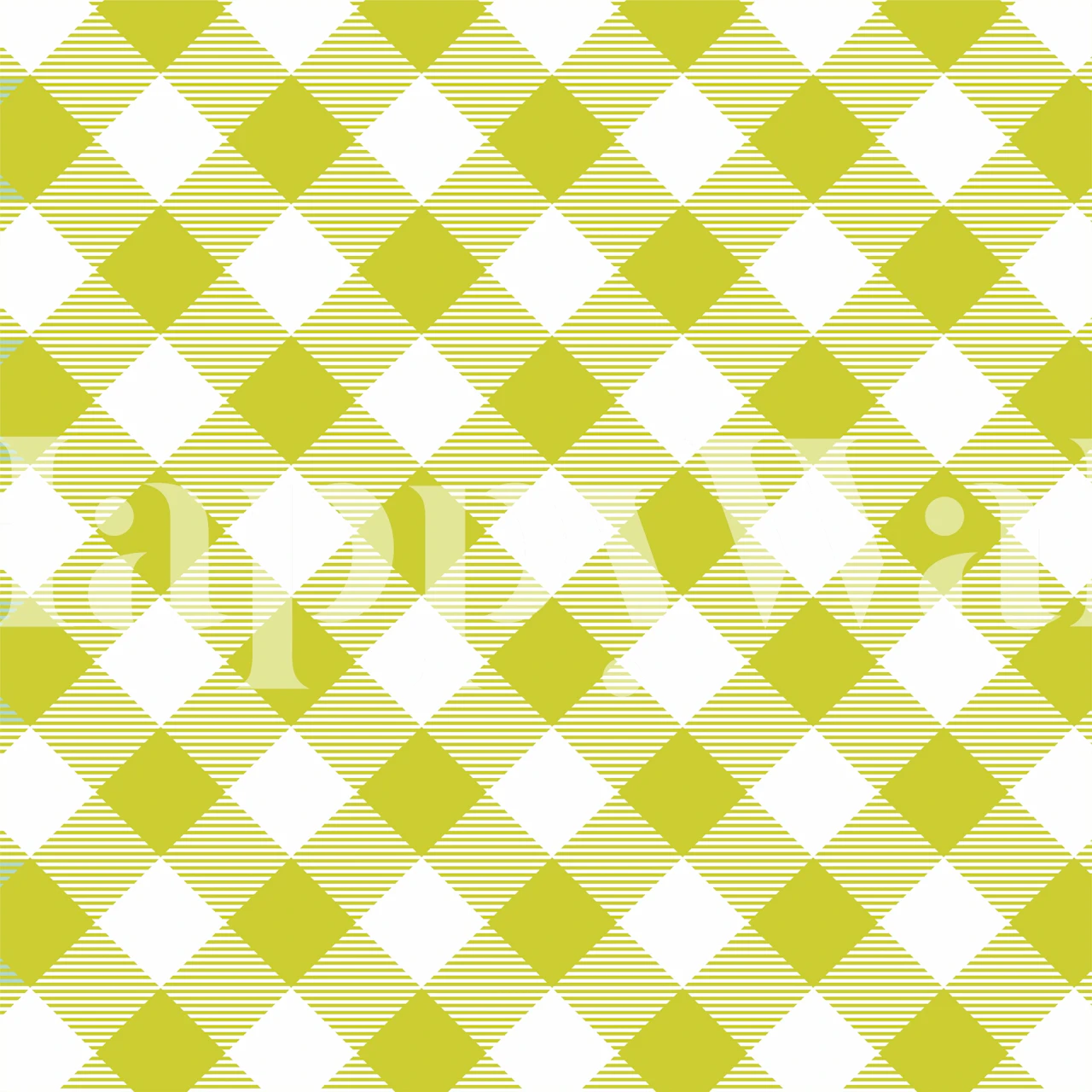 Avocado green checked pattern in einem Raum gezeigt