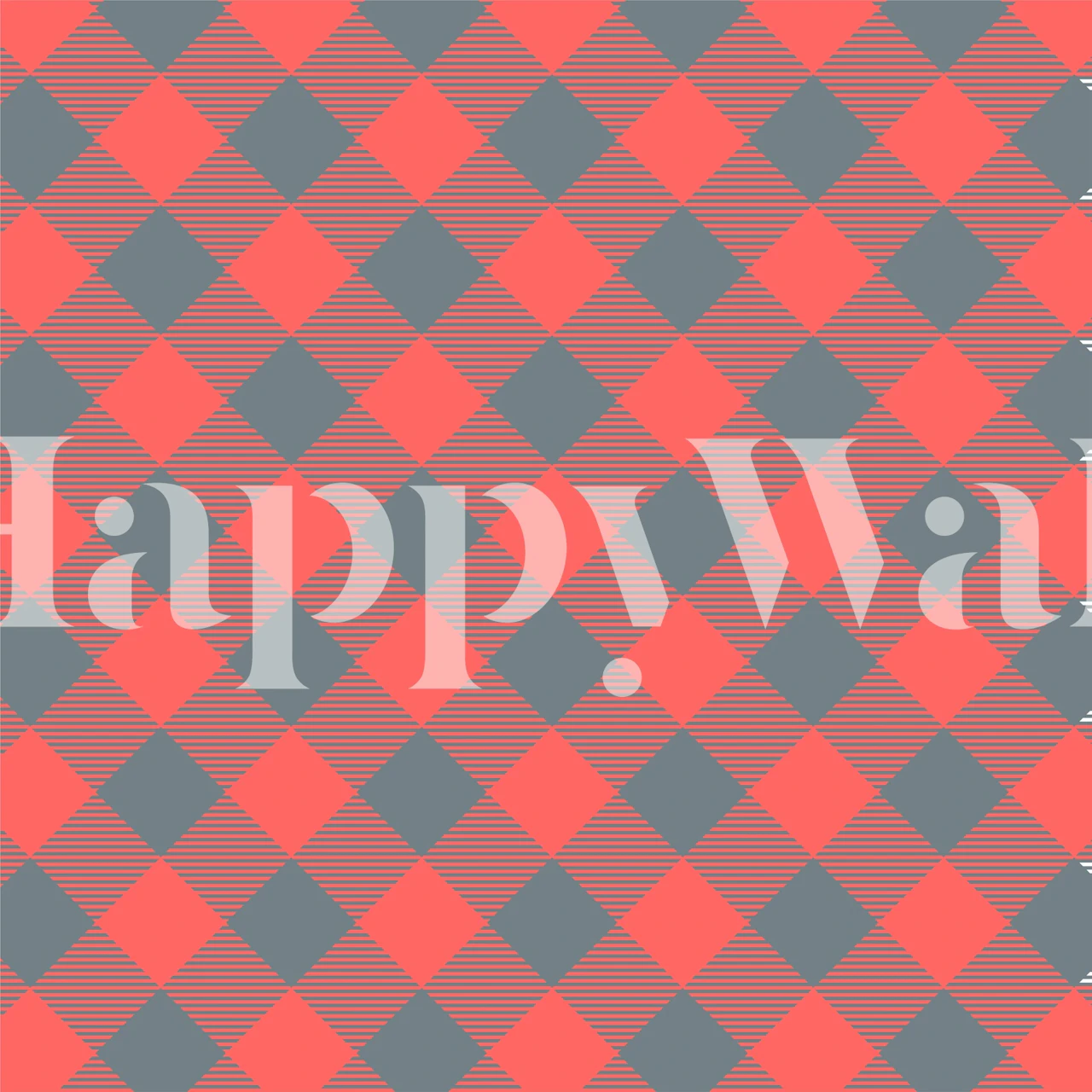 Magenta and gray gingham pattern wallpaper