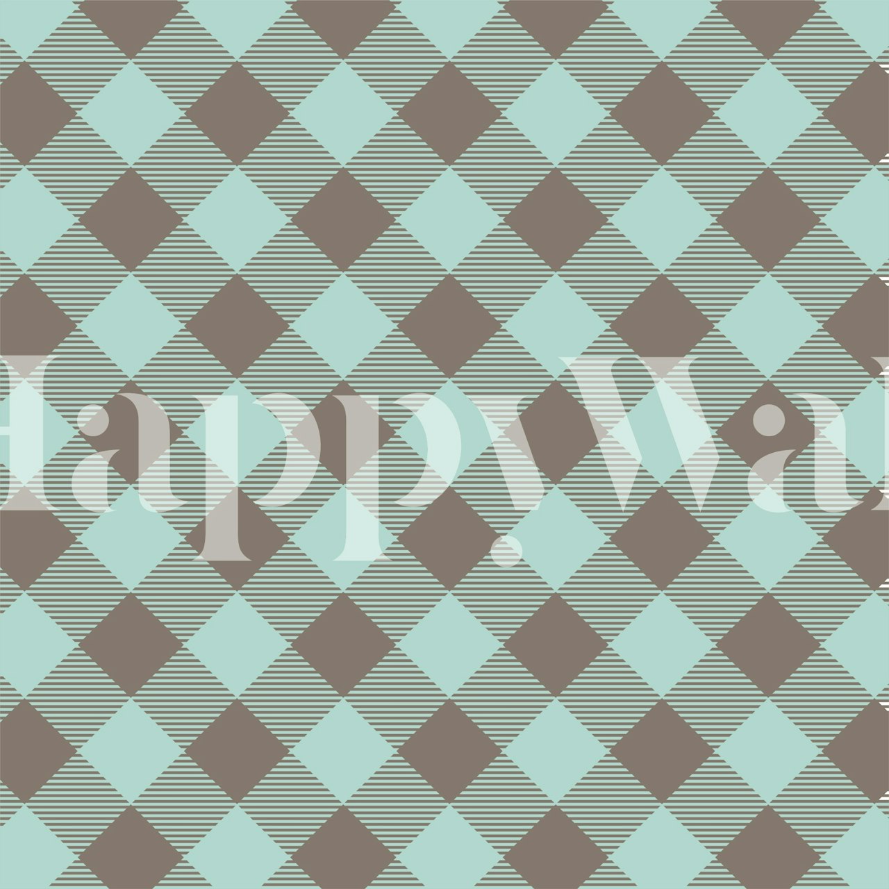 Sae Foam Taupe Beige Ginghanm Pattern tapeta u sobi