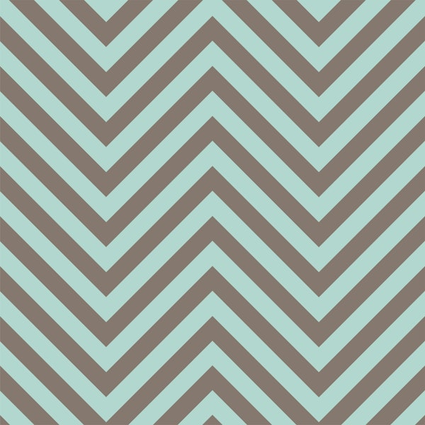 Aqua blue beige chevron pattern