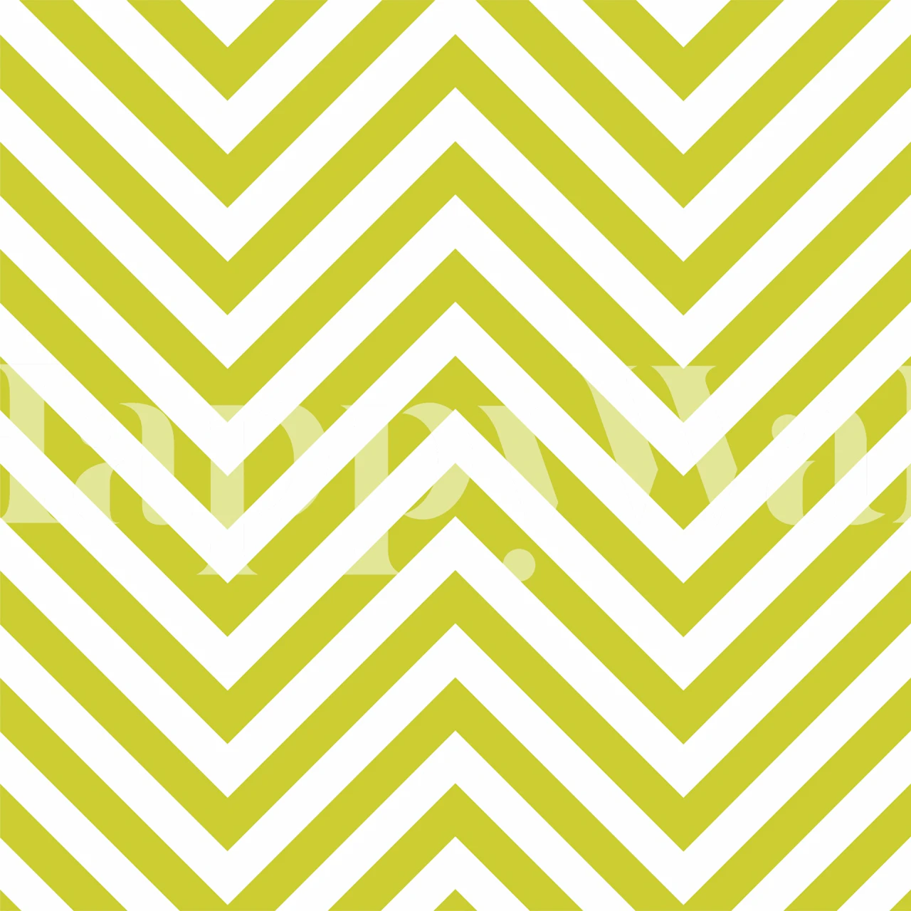 Avogado green chevron striped wallpaper in a room
