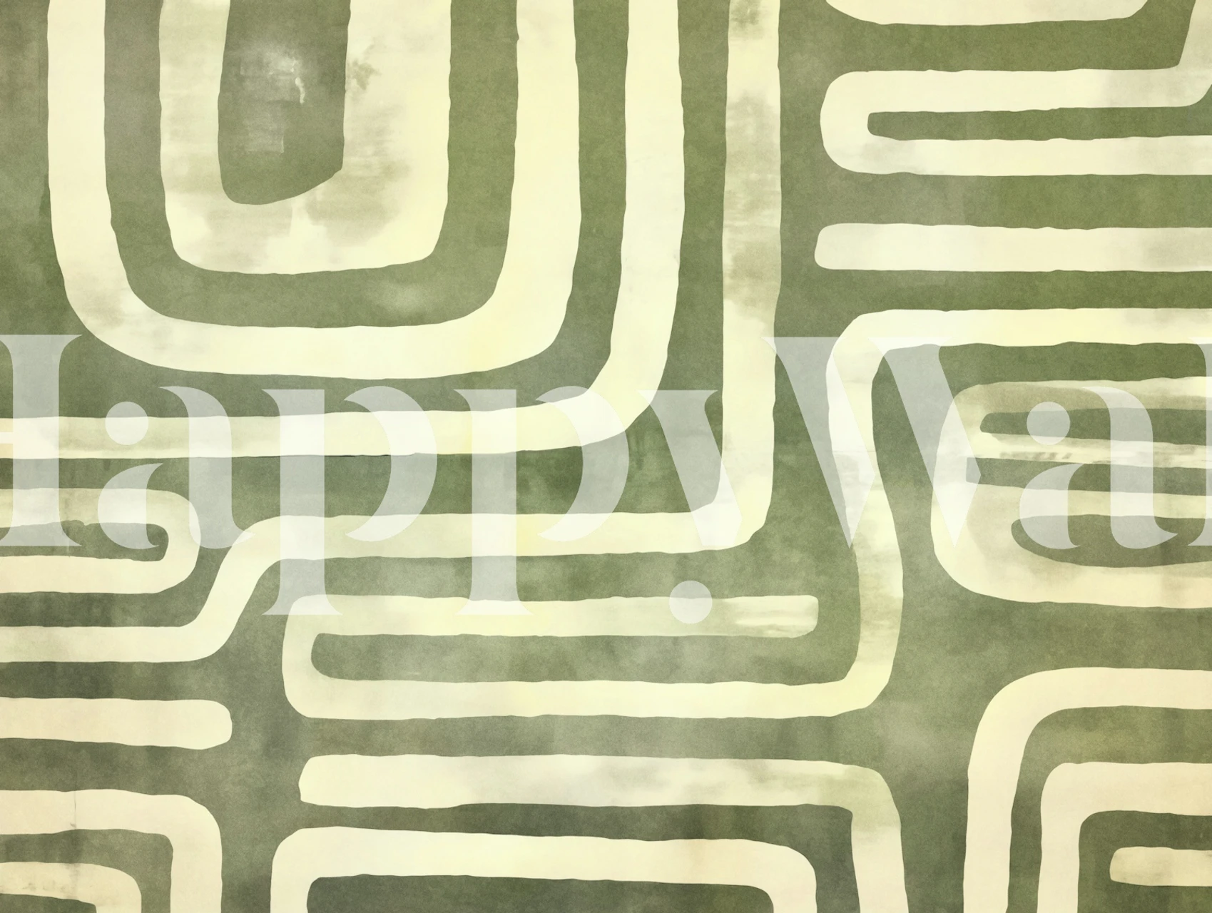 Green abstract tribal lines design wallpaper