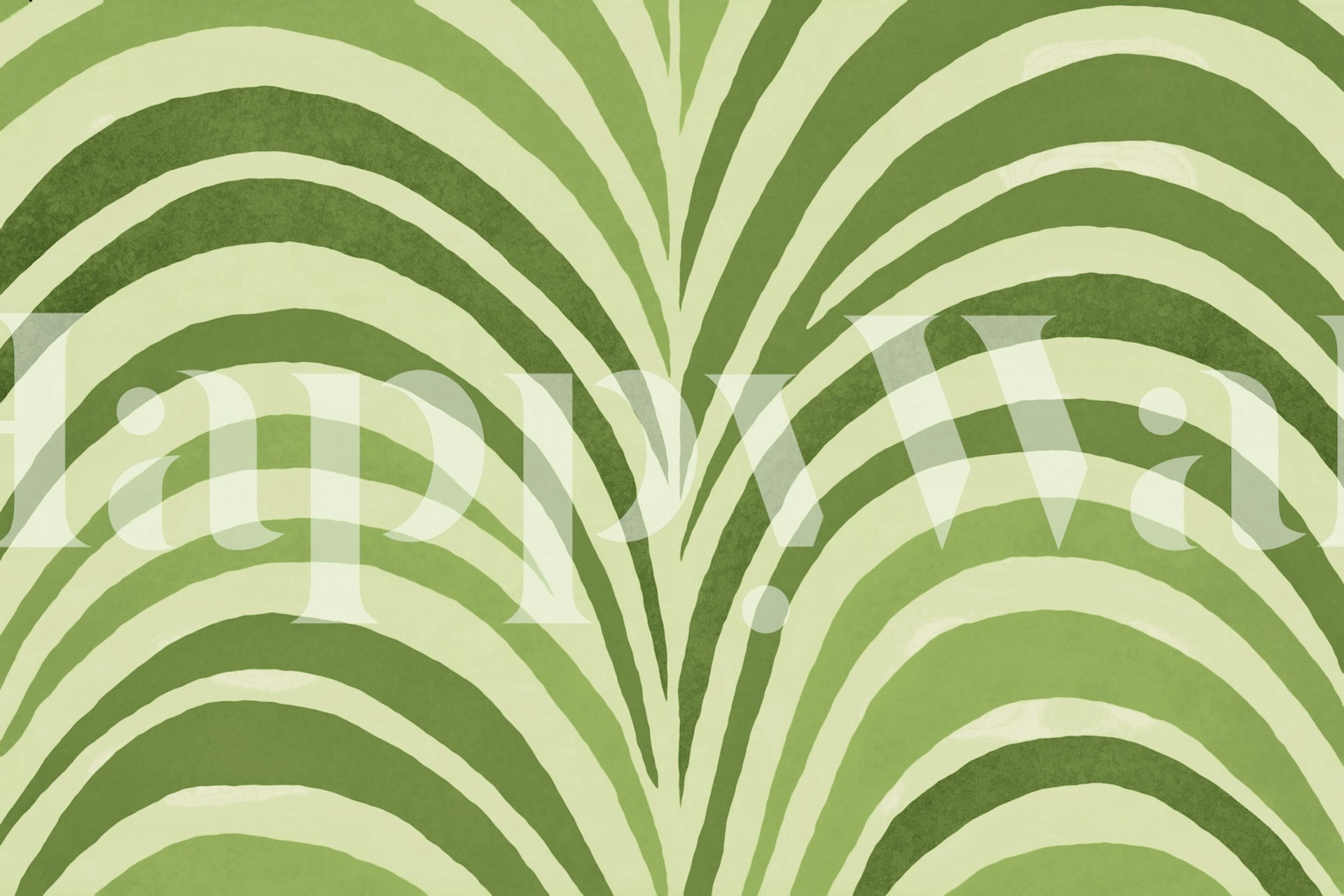 Boho Bow Shapes Fresh Lime Green tapet i et rum