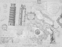 Vintage Italy Nostalgic Journey Collage Grey tapete