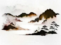 Japandi Forest Horizon behang