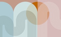 Mid Century Modern Sunrise Pastel tapet