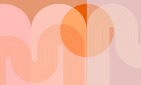 Mid Century Modern Sunrise Soft Pastel behang