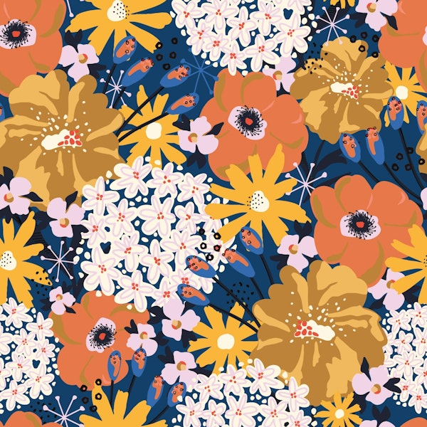 Golden Hour Shimmering Mixed Summer Florals