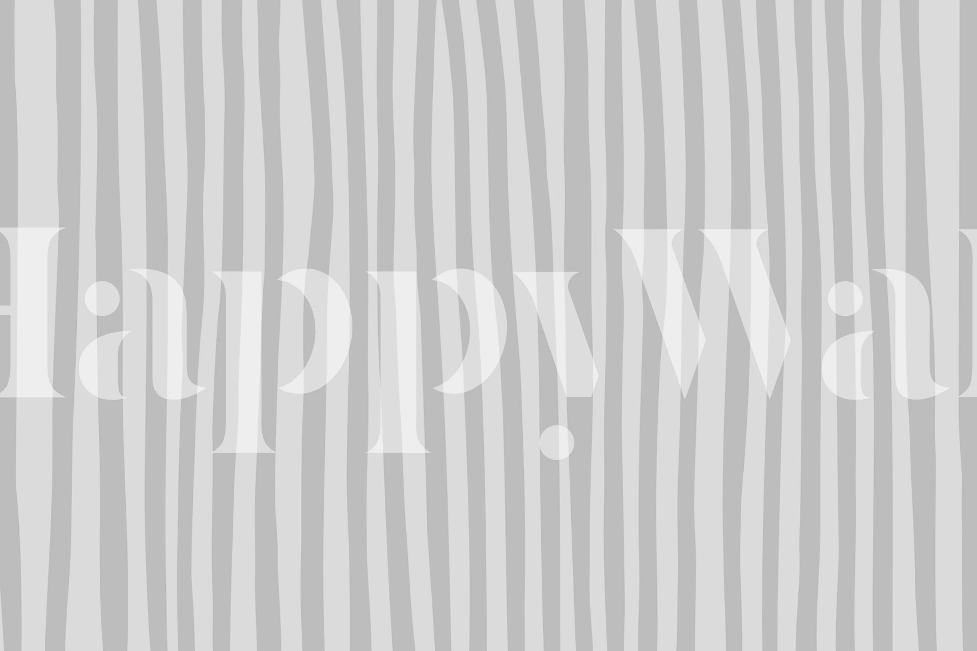 Grey striped wallpaper with wavy lines and subtle texture