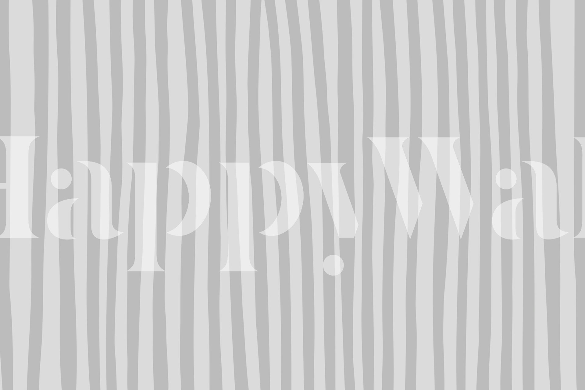 Grey striped wallpaper with wavy lines and subtle texture