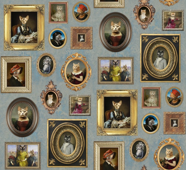 Cat Lovers Portrait Collection in sky sand