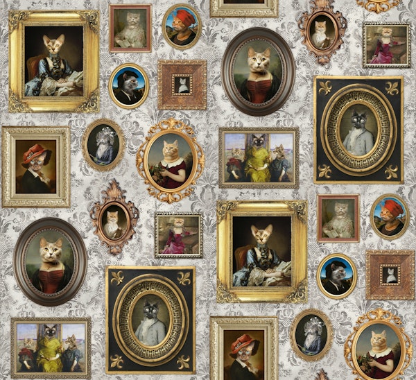 Cat Lovers Portrait Collection in cappuccino