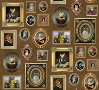 Cat Lovers Portrait Collection in copper tapeta