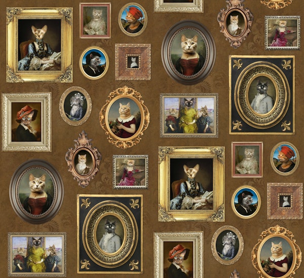 Cat Lovers Portrait Collection in copper