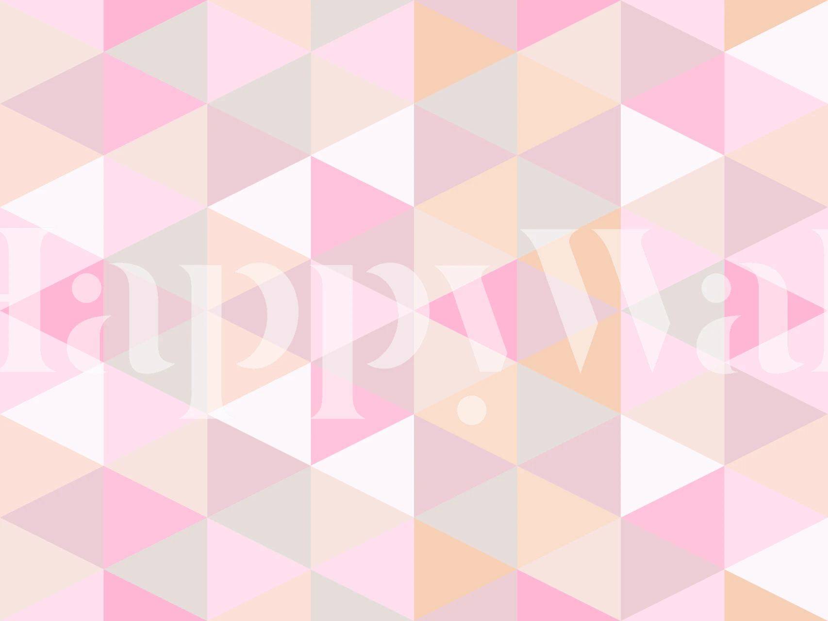Geometric triangles pattern in pastel pink and neutral tones wallpaper