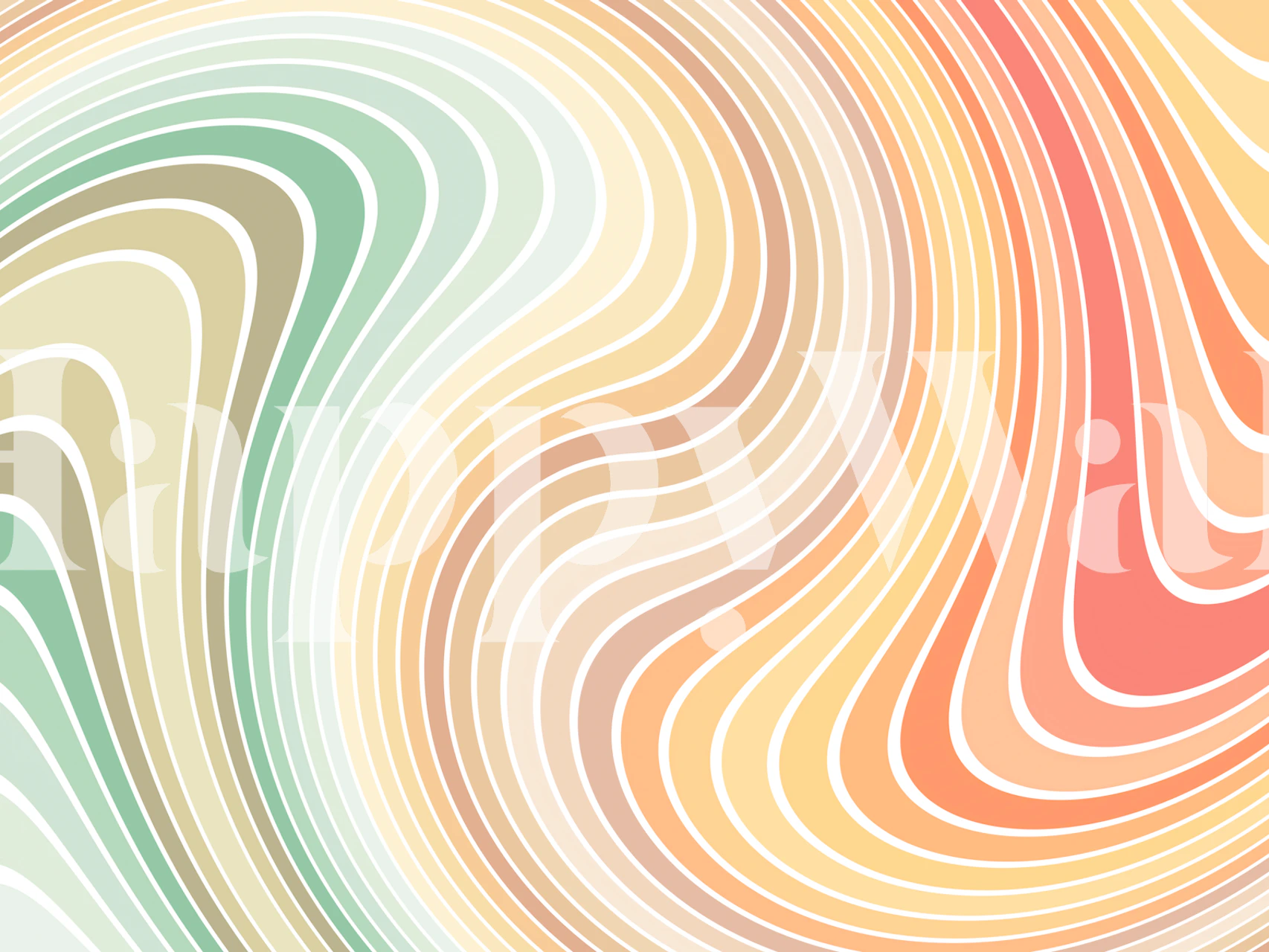 Papel Tapiz Rainbow Preppy Twist En Una Habitación