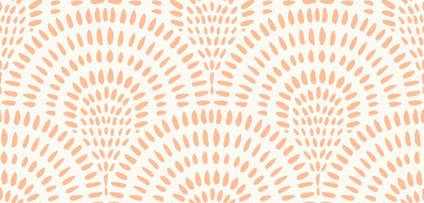 Boho Scallops, Peach Fuzz