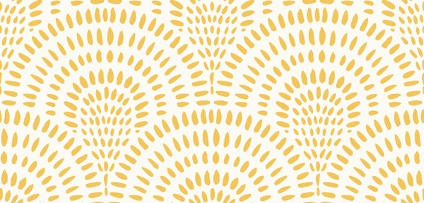 Boho Scallops, Warm Yellow / Warm Gold