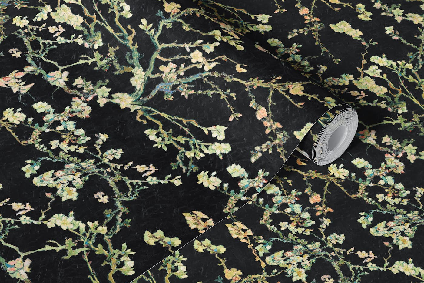 Van Gogh Almond Blossom Black Sage wallpaper roll