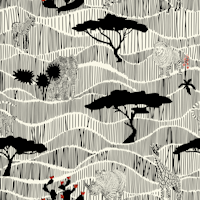 Wildlife Safari Savannah black ´n white ταπετσαρία