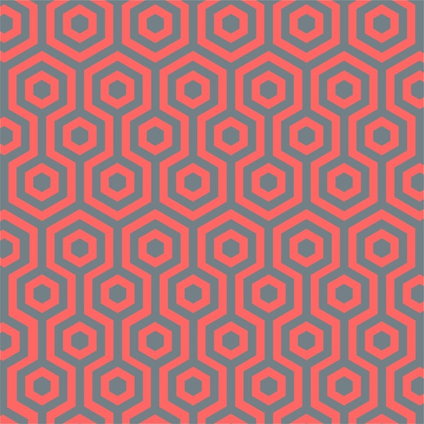 Fuchsia grey honeycomb grid