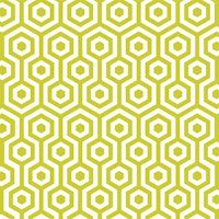Lime green white honeycomb pattern wallpaper