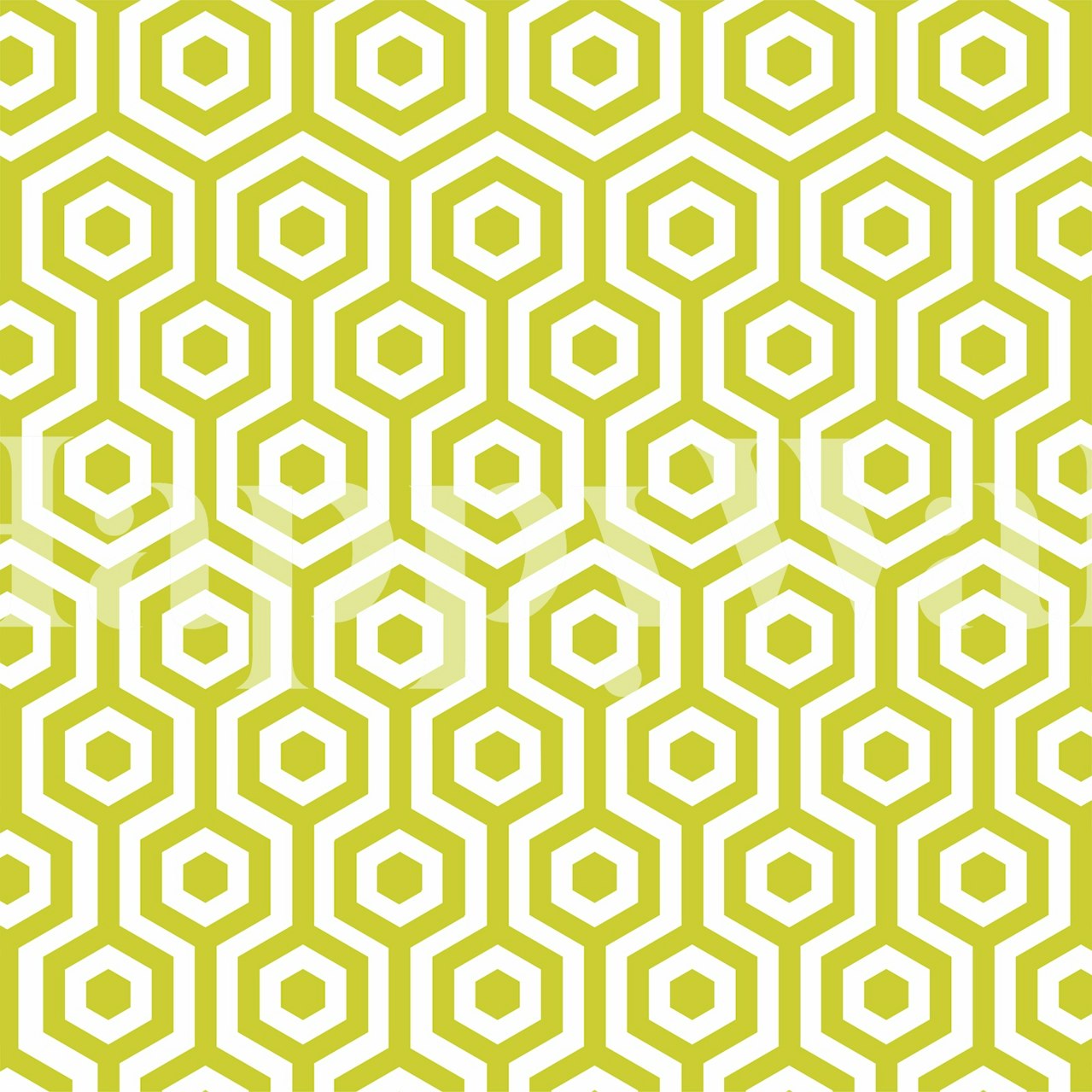 Fotomural patrón geométrico en forma de panal verde lima y blanco