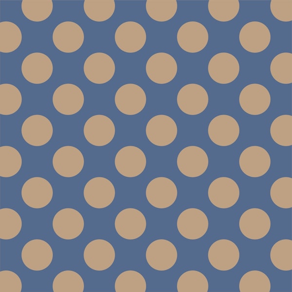 Navy blue solid color jumbo dots pattern