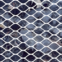 Dark blue marbel pattern ogee style wallpaper