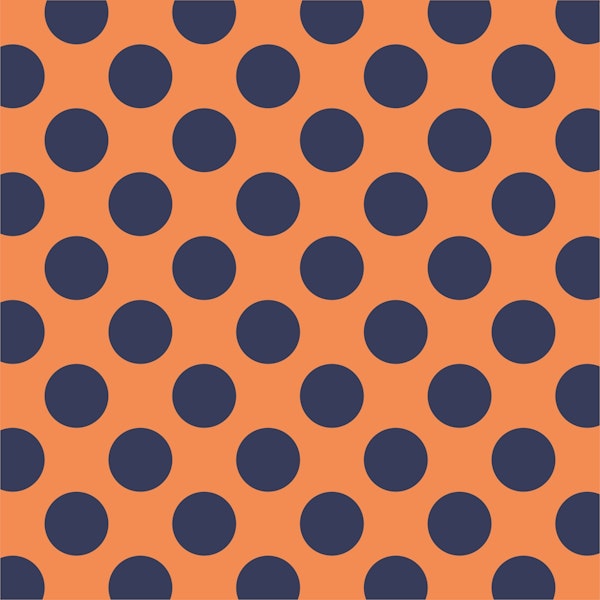 Large scale indigo polka dots pattern
