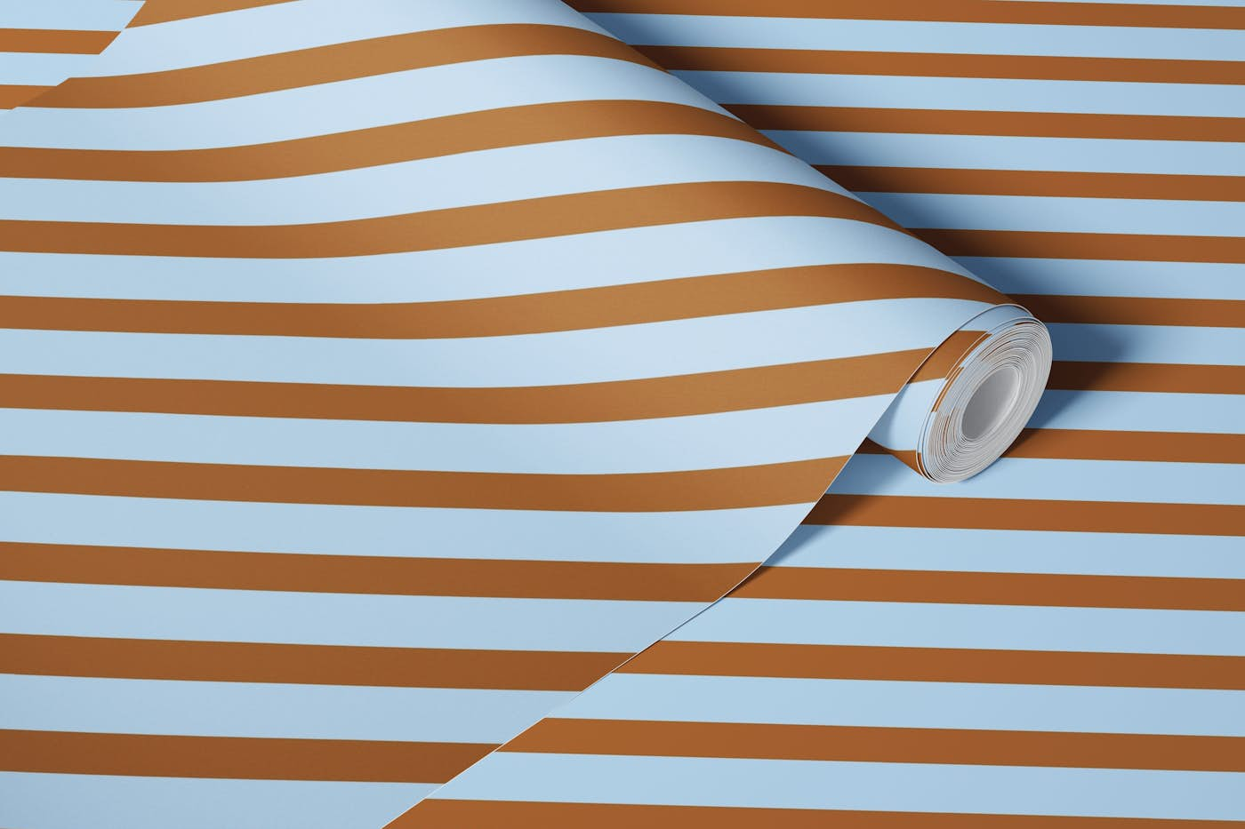 baby blue diagonale striped wallpaper roll