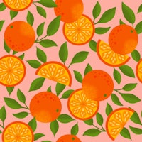 Orange Pattern on Pink papel de parede