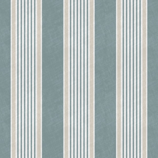 Antique stripes in slate blue cream