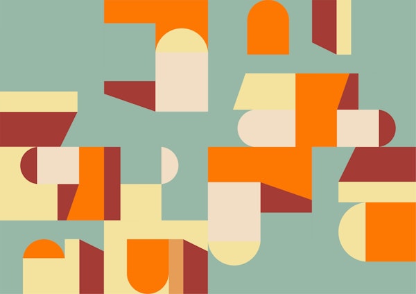 Shapes 02 - Orange & Gray