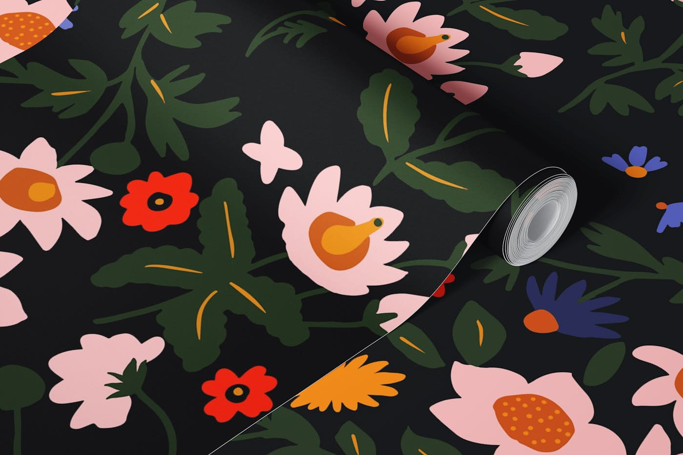 Magic floral wallpaper roll