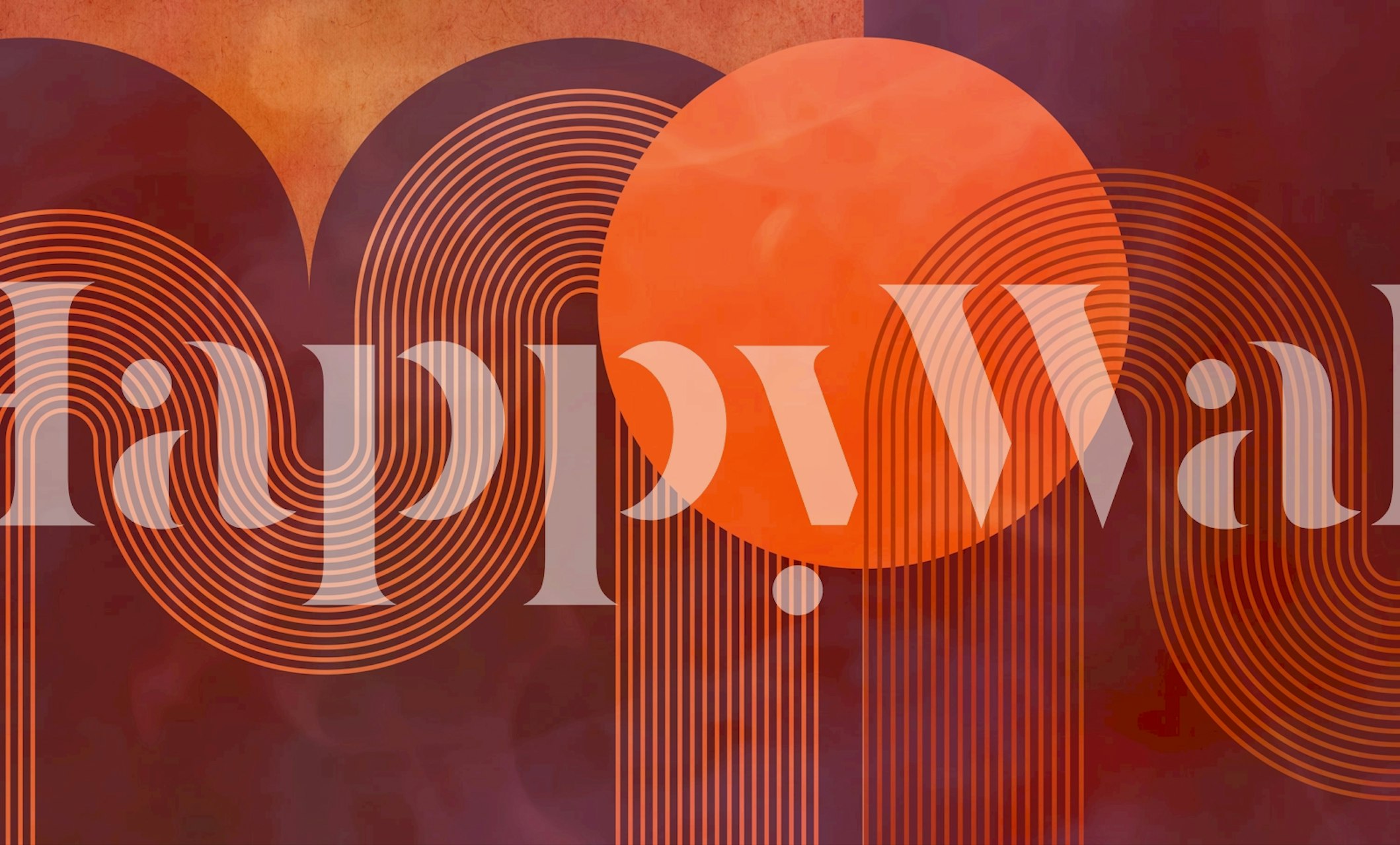 Urban Sunrise Arch Lines em um quarto