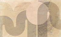 Warm Urban Arch Line Art tapet