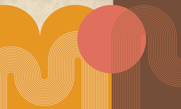 Modern Warm Arch Line Art