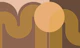 Modern Orange Brown Arch Line Art