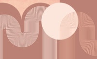 Modern Boho Rainbow Arch Line Art wallpaper
