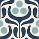 KF 0243 E - Vintage Retro Modern Floral