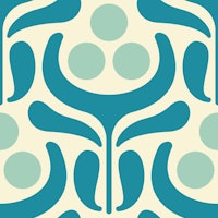 KF 0243 C - Vintage Retro Modern Floral tapety