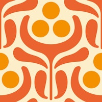 KF 0243 B - Vintage Retro Modern Floral tapety