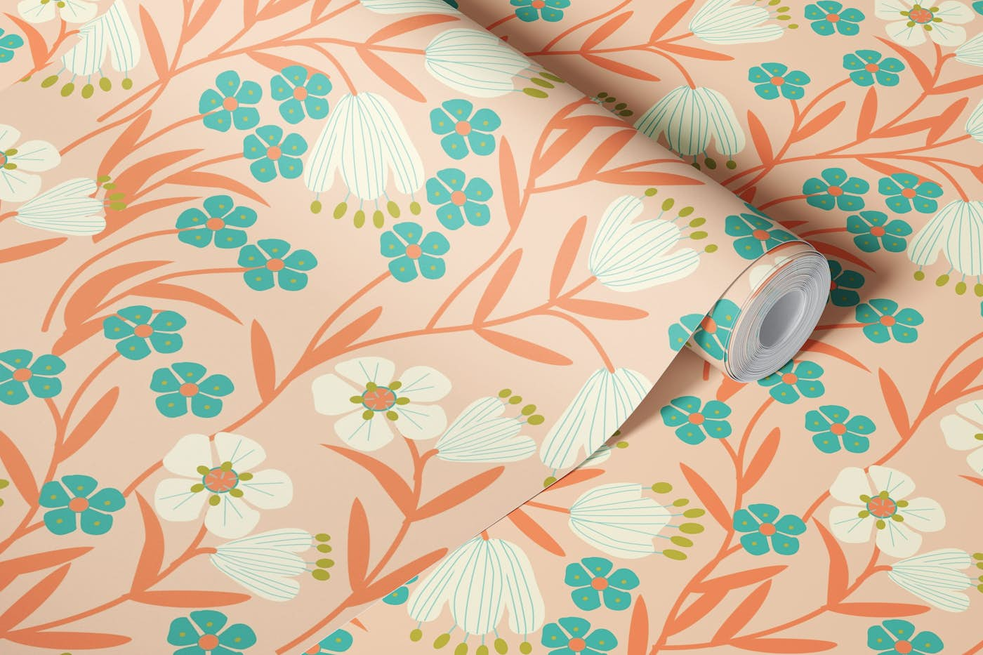 Nursery Floral wallpaper roll