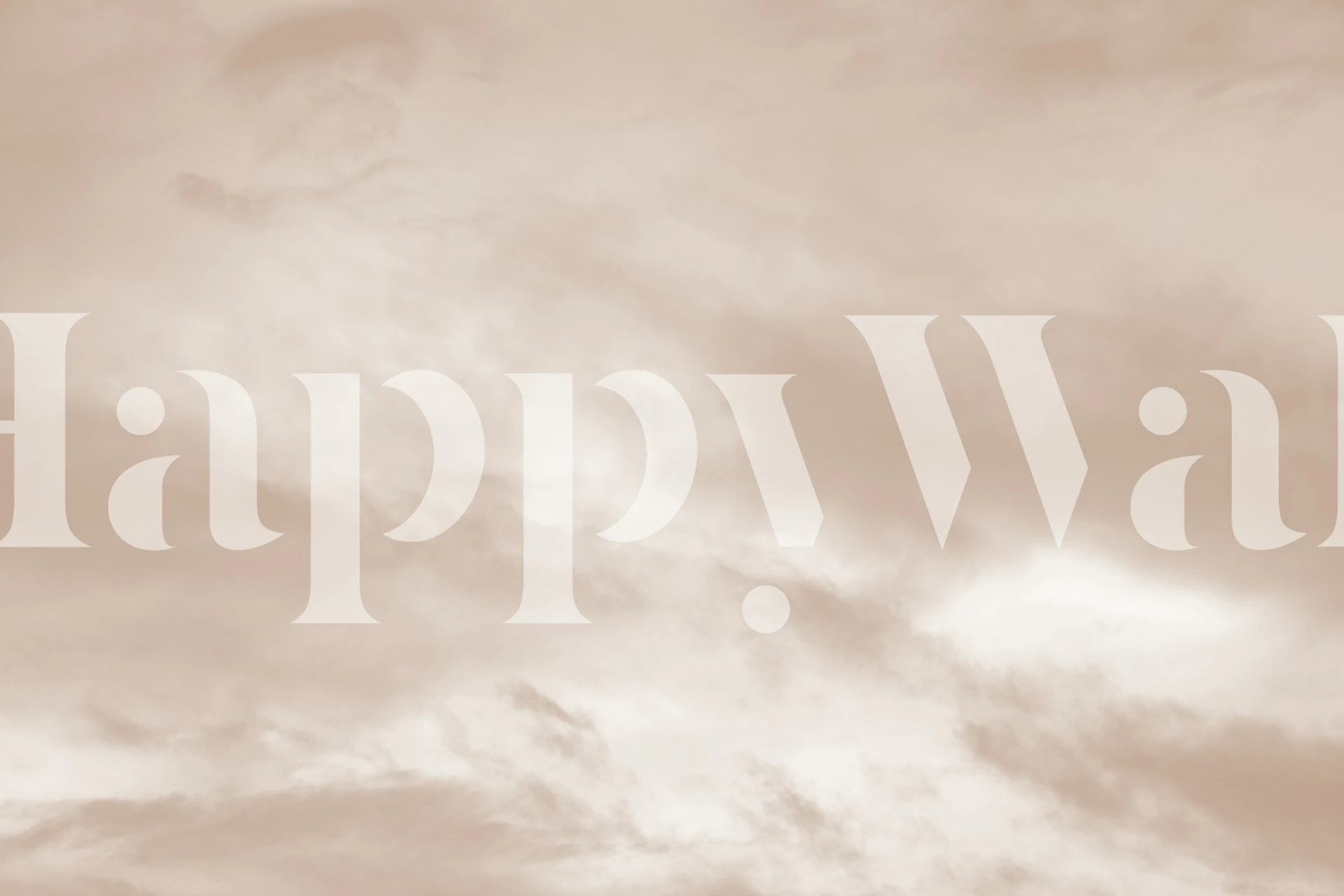 Beige Caribbean Clouds tapet i et rom