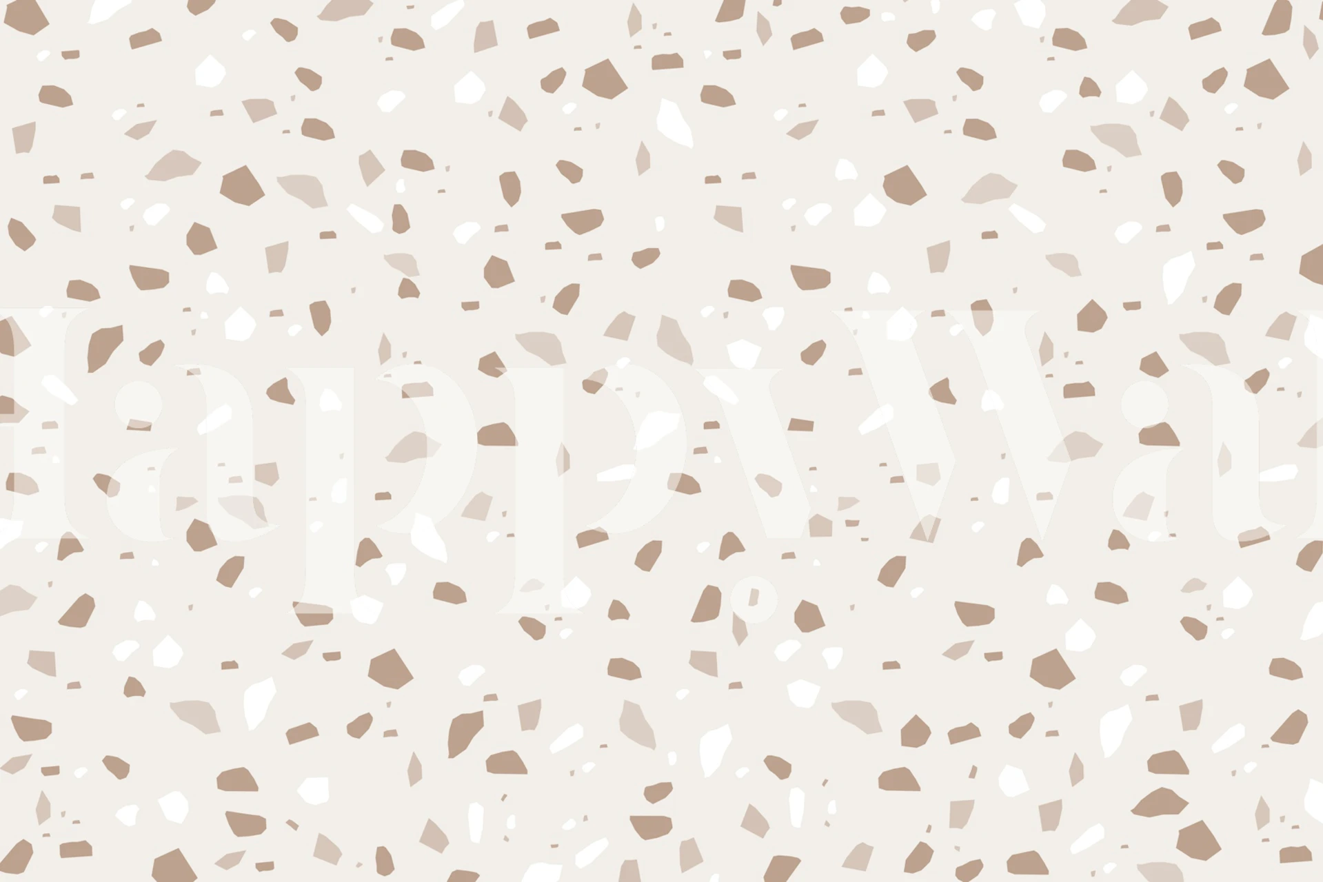 Soft Beige White Terrazzo Tapete in einem Raum