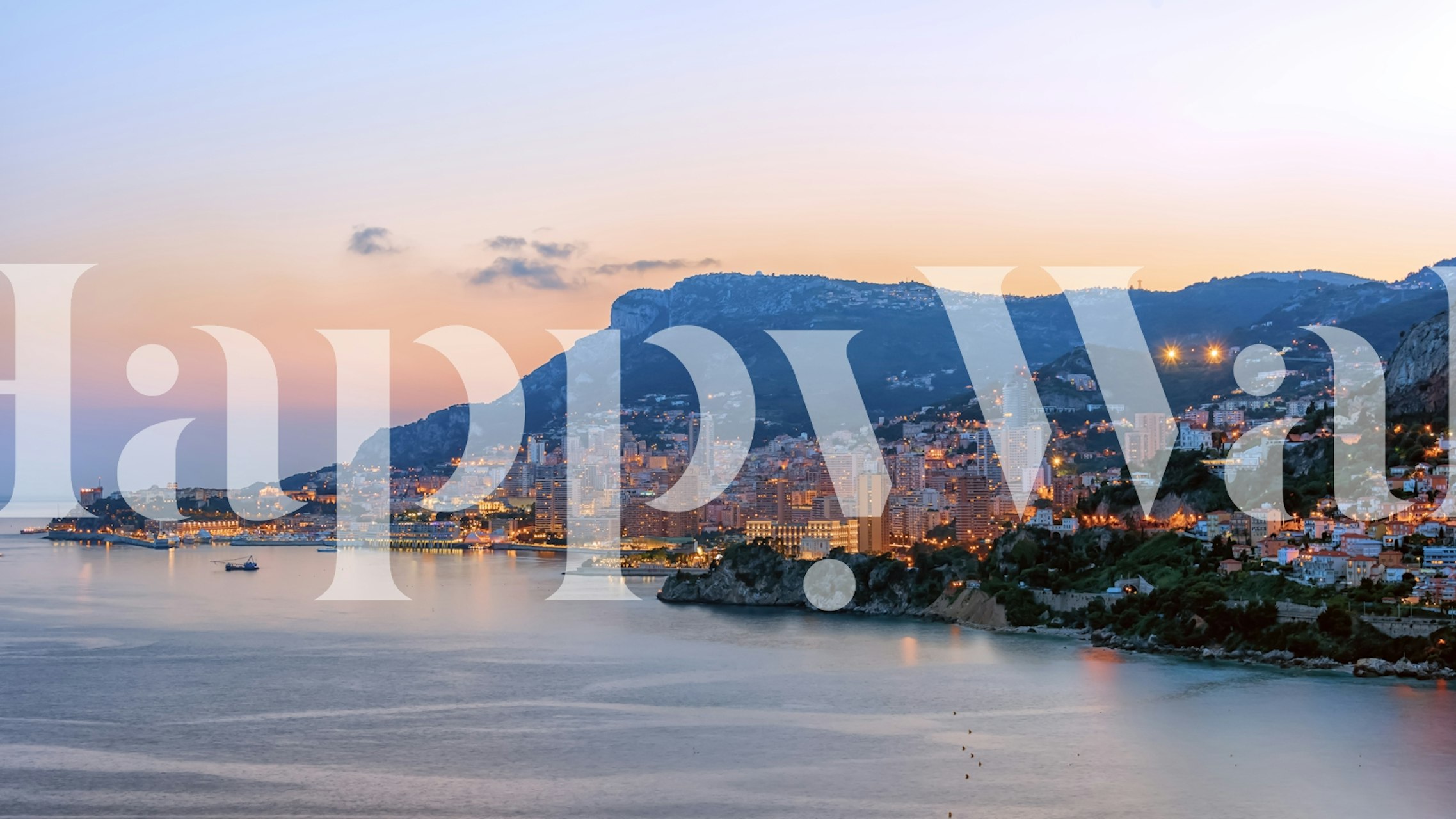 Dizajn tapete Monaco at dusk u sobi