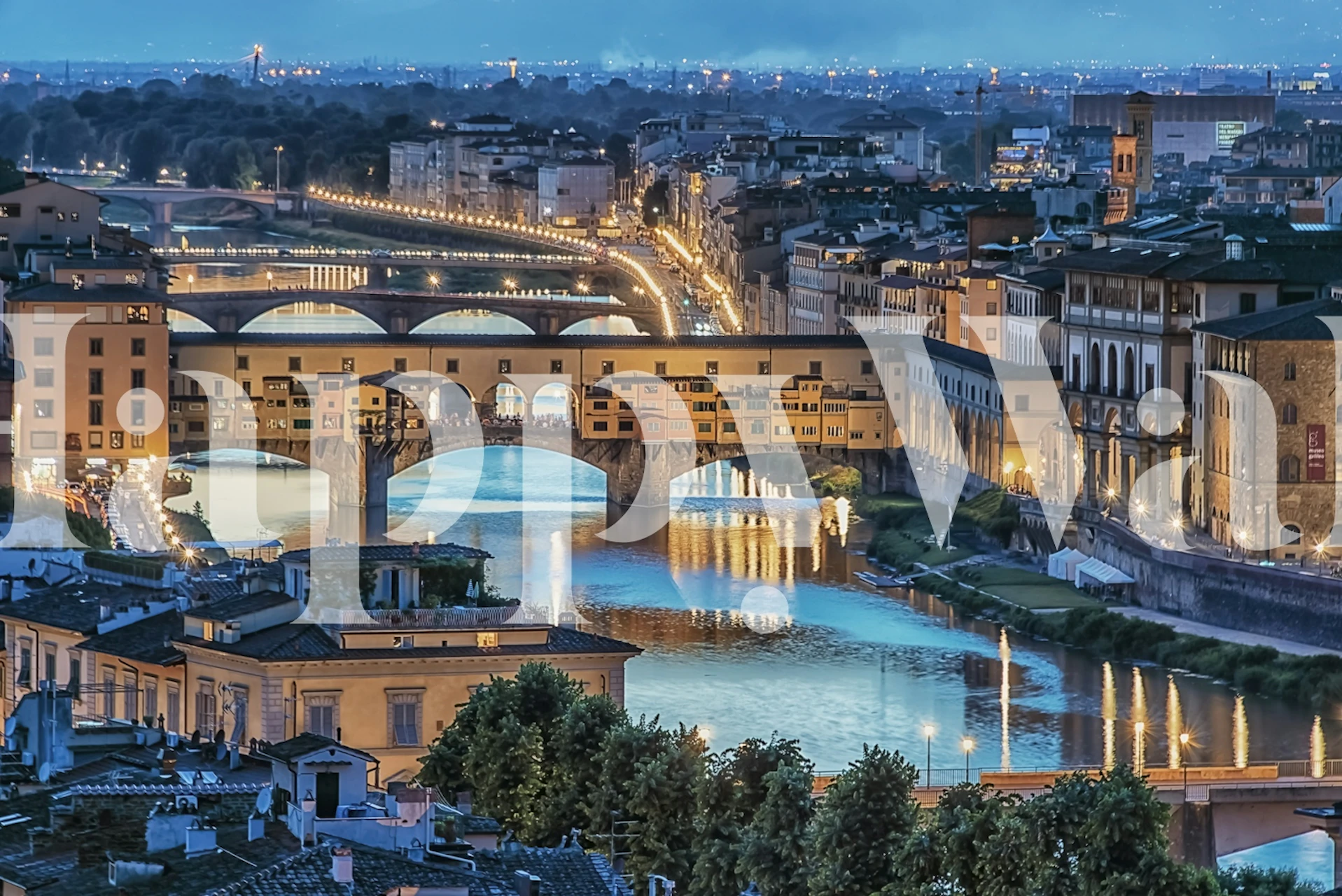 Pont de Florence au crépuscule