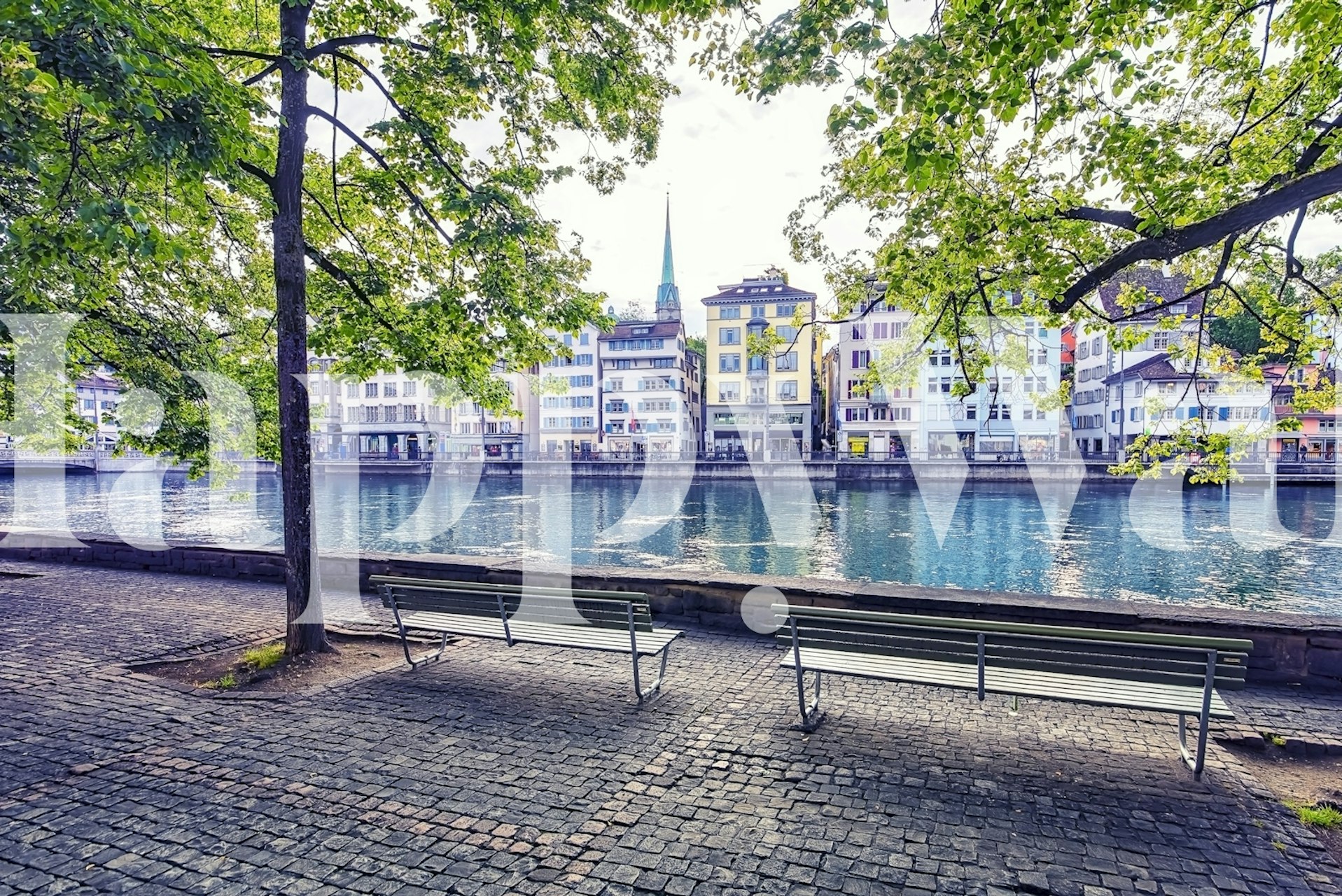 Tapeta Zurich City v pokoji